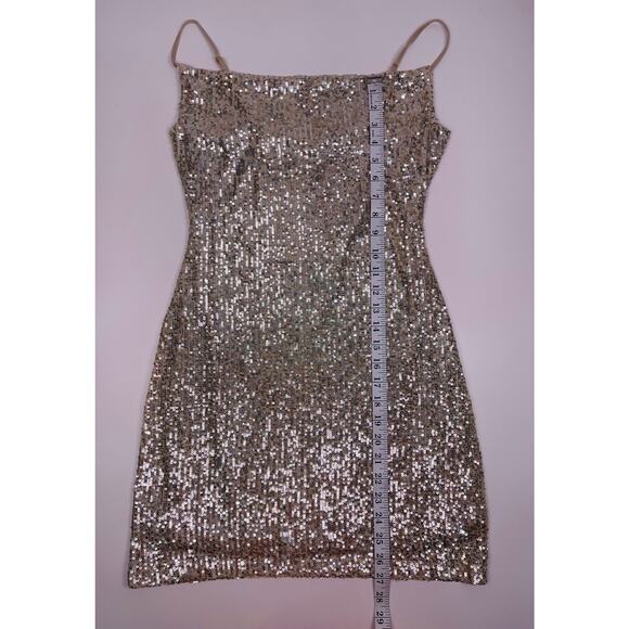 NWT Steve Madden XS Silver Sequin Bodycon Mini Dress - Picture 11 of 11